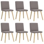 vidaXL Chaises à manger lot de 6 taupe tissu