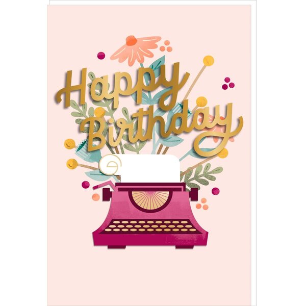 Carte Signature - Happy Birthday - Machine - Draeger paris