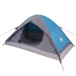 vidaXL Tente de camping à dôme 4 personnes bleu imperméable