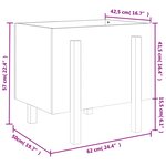 vidaXL Jardinière gris 62x50x57 cm bois massif de pin