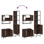 vidaXL Ensemble de meubles de salle de bain 3 Pièces Chêne marron