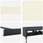 vidaXL Auvent Rétractable Crème et gris 400 × 300 cm