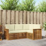 vidaXL Ensembles de canapés avec coussin 4 Pièces Naturel et Crème