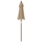 vidaXL Parasol de jardin avec mât en bois taupe 196x231 cm