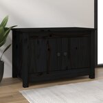 vidaXL Armoire à chaussures Noir 70x38x45 5 cm Bois de pin massif