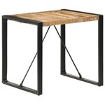 vidaXL Table à manger 80x80x75 cm Bois de manguier brut