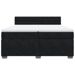 vidaXL Sommier à lattes de lit et matelas Noir 200x200 cm Velours