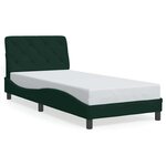 vidaXL Cadre de lit sans matelas vert foncé 90x190 cm velours