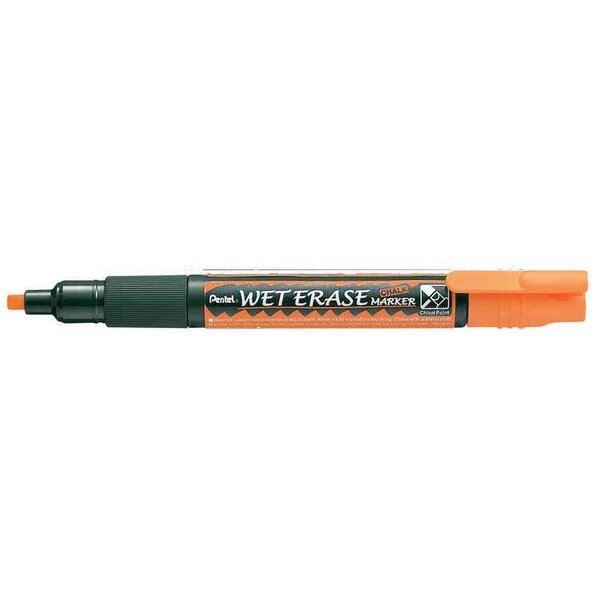 Marqueur 'WET ERASE SMW26'  pointe biseautée  orange x 12 PENTEL