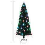 vidaXL Arbre de Noël pré-éclairé avec support et LED 240 cm fibre optique