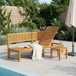 vidaXL Transat Bois d'acacia massif Huile Naturelle