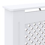 vidaXL Cache-radiateur MDF Blanc 78 cm