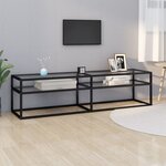 vidaXL Meuble TV transparent 160x40x40 5 cm verre trempé
