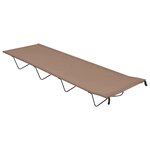 vidaXL Lits de camping 2 Pièces 180x60x19 cm Tissu Oxford et acier Taupe