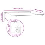 vidaXL Auvent Rétractable Manuel Vert et Blanc 350x250 cm