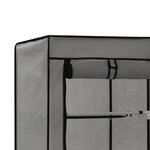 vidaXL Armoire avec compartiments et barres Gris 150x45x175 cm Tissu