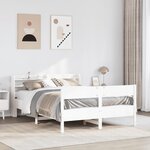 vidaXL Cadre de lit sans matelas blanc 120x200 cm bois de pin massif