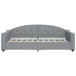 vidaXL Lit de jour avec matelas gris clair 90x190 cm tissu