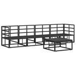 vidaXL Ensemble de canapé de jardin 5 Pièces Noir 70 x 70 x 32 cm