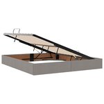 vidaXL Lit avec rangement et LED avec LED Taupe 160 x 200 cm Polyester