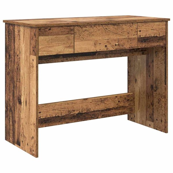 vidaXL Table de cosmétiques avec tiroir Bois ancien 100 x 45 x 76 cm