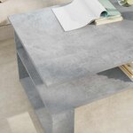 vidaXL Table basse Gris béton 90 x 50 x 40 cm Bois d'ingénierie