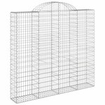 vidaXL Paniers à gabions arqués 9 Pièces 200x50x180/200 cm Fer galvanisé