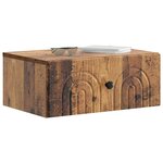 vidaXL Cabinet de chevet mural 2 Pièces Bois ancien 49 x 34 5 x 20 cm