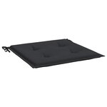 vidaXL Coussins de chaise jardin lot de 4 noir 50x50x3 cm tissu oxford