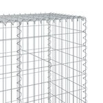 vidaXL Panier gabion avec couvercle 300x50x200 cm fer galvanisé