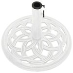 vidaXL Socle de parasol Blanc 44x44x31 cm Fonte