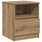 vidaXL Table de chevet chêne artisanal 40x40x50 cm bois d’ingénierie