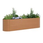 vidaXL Jardinière surélevée Marron 320 x 80 x 81 cm Acier
