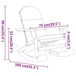 vidaXL Chaise à bascule Adirondack avec coussins bois massif d'acacia