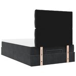 vidaXL Cadre de lit ottoman avec matelas noir 120x200 cm velours