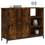 vidaXL Buffet chêne fumé 100x33x75 cm bois d'ingénierie