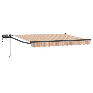 vidaXL Store rétractable manuel avec LEDs 3 x 2 5 m
