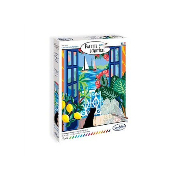 Palette d'artiste - Le chat a la fenetre