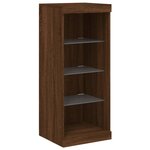 vidaXL Buffet avec lumières LED chêne marron 41x37x100 cm