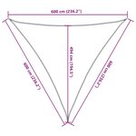 vidaXL Voile d'ombrage 160 g/m² Marron 6x6x6 m PEHD