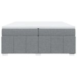 vidaXL Sommier à lattes de lit avec matelas Gris clair 200x200cm Tissu