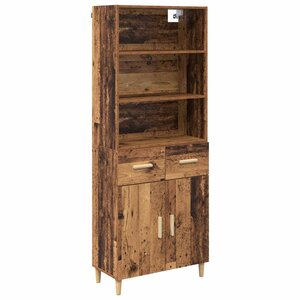 vidaXL Haut Armoire Bois Ancien 69 5 x 32 5 x 180 cm Bois d'ingénierie