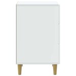 vidaXL Cabinet de chevet Blanc 43 x 41 x 66 5 cm Bois d'ingénierie