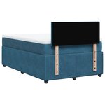 vidaXL Sommier à lattes de lit et matelas bleu 120x200 cm velours