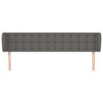 vidaXL Tête de lit avec oreilles Gris 183x23x78/88 cm Similicuir
