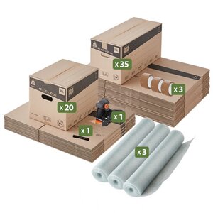Pack and Move - Kit déménagement T4/T5 + marqueur noir et 3 adhésifs offerts
