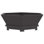 vidaXL Braise Noir 75 x 75 x 28 cm Acier