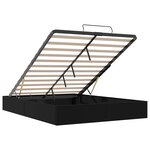 vidaXL Cadre de lit ottoman Noir Lit double classique Simili cuir