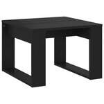 vidaXL Table d'appoint Noir 50x50x35 cm Bois d’ingénierie