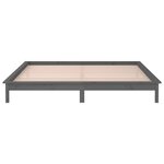vidaXL Cadre de lit à LED sans matelas gris 120x200 cm bois massif